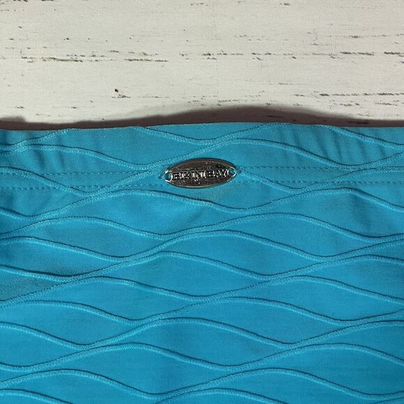 Liquid Assets Bikini Bottom Womens Size 18 Blue Textured Swim Full Coverage NEW - Picture 6 of 10